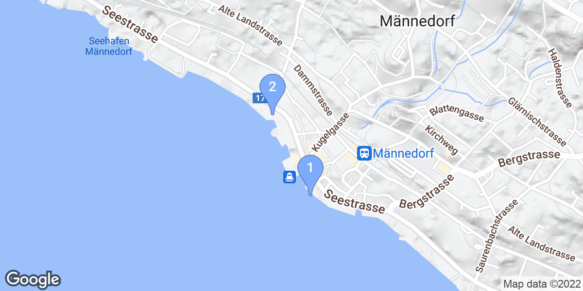 Männedorf dive site map