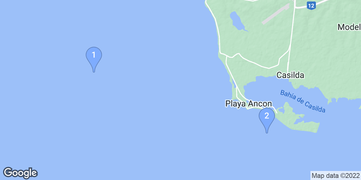 Playa Ancon dive site map