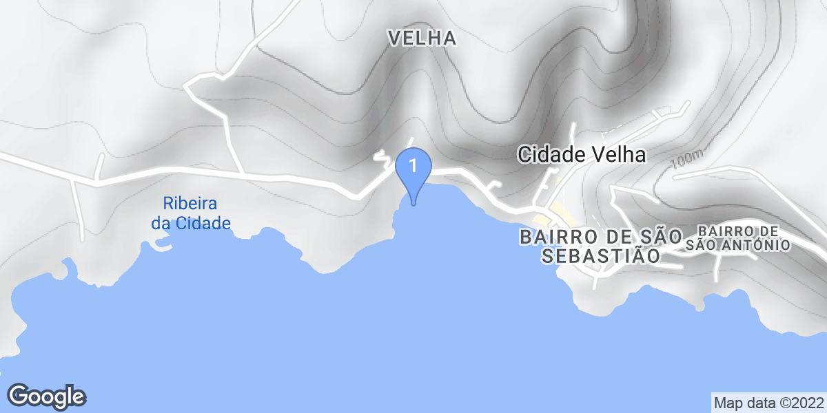 Cidade Velha dive site map