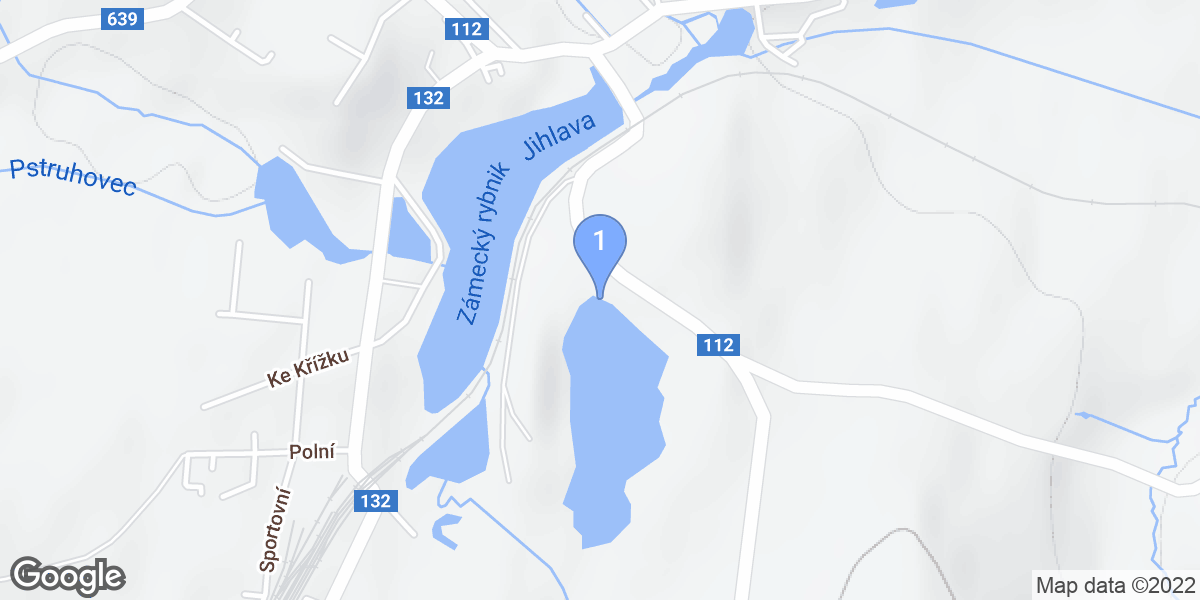 Horní Cerekev dive site map
