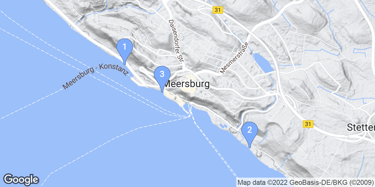 Meersburg dive site map