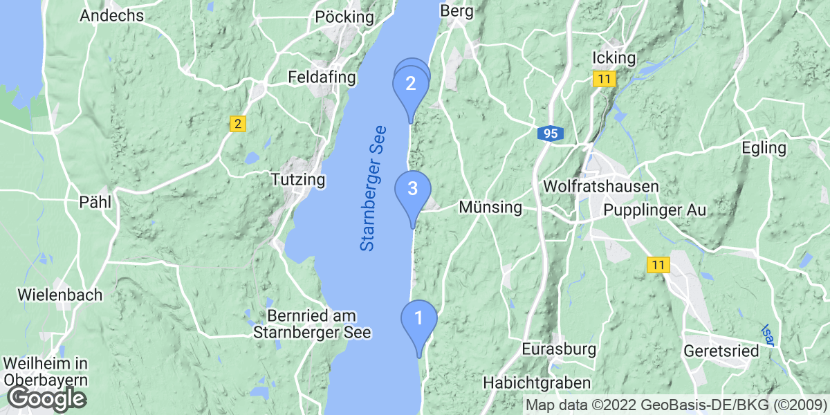 Münsing dive site map