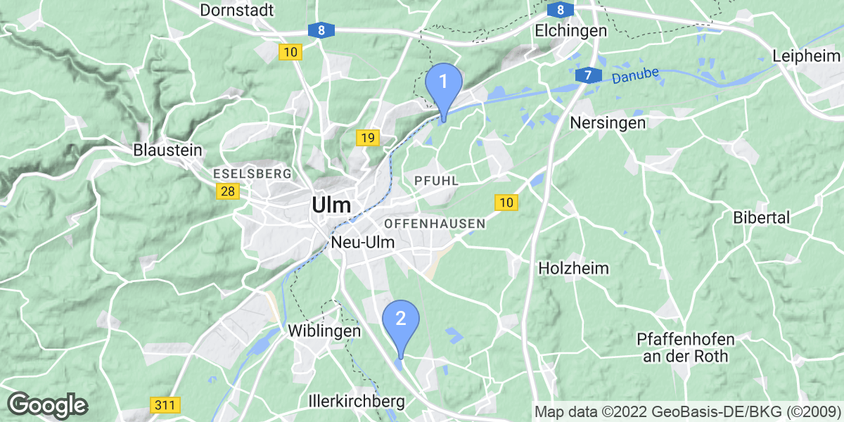 Neu-Ulm dive site map