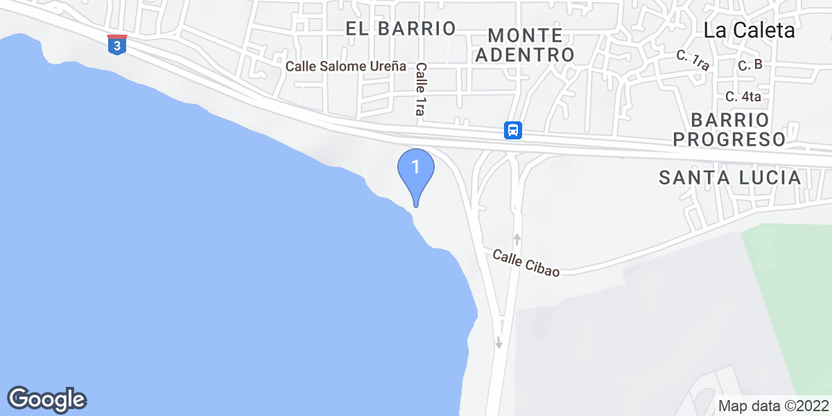 La Caleta dive site map