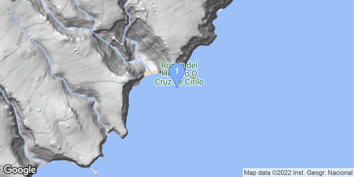 El Cabrito dive site map