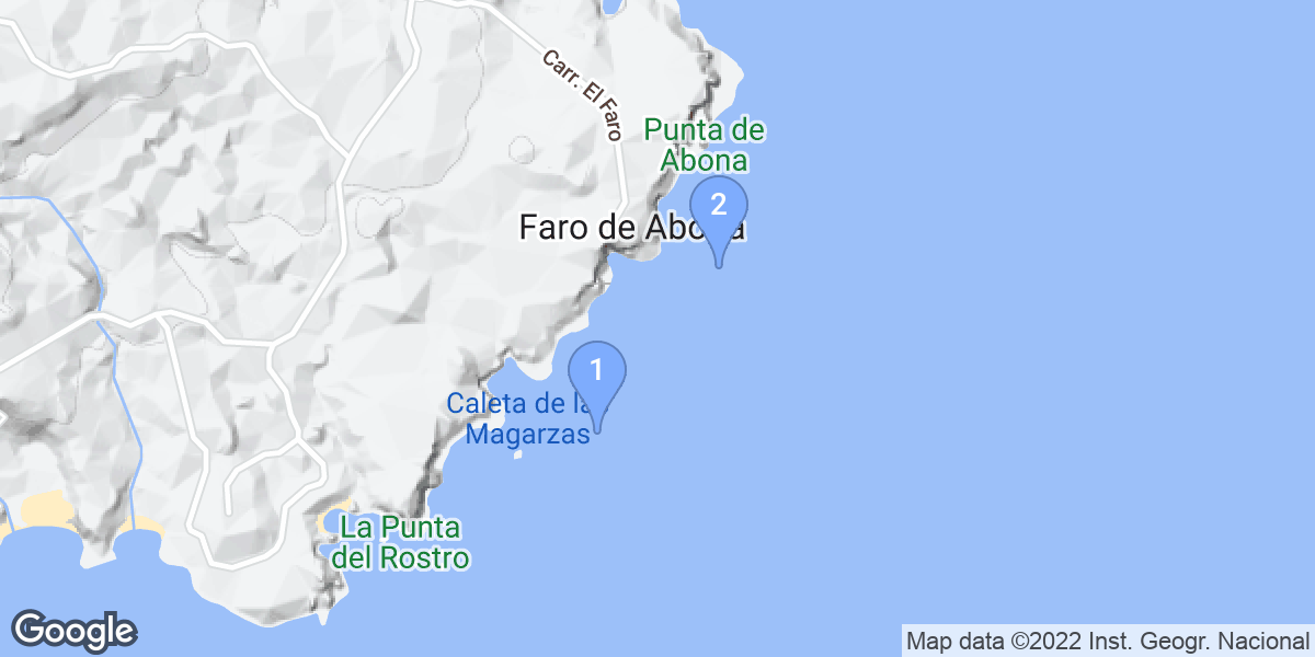 Faro de Abona dive site map