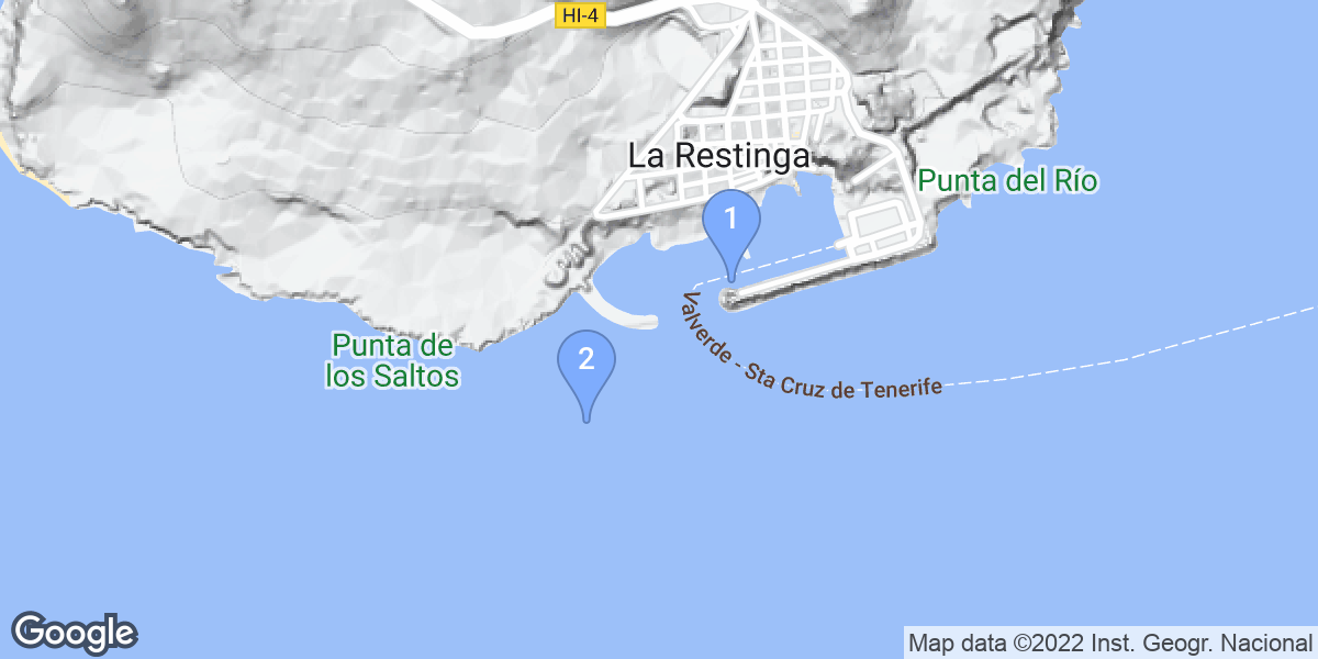 La Restinga dive site map