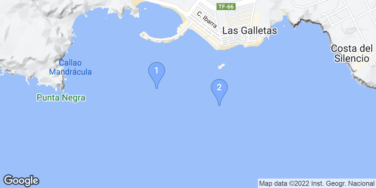 Las Galletas dive site map