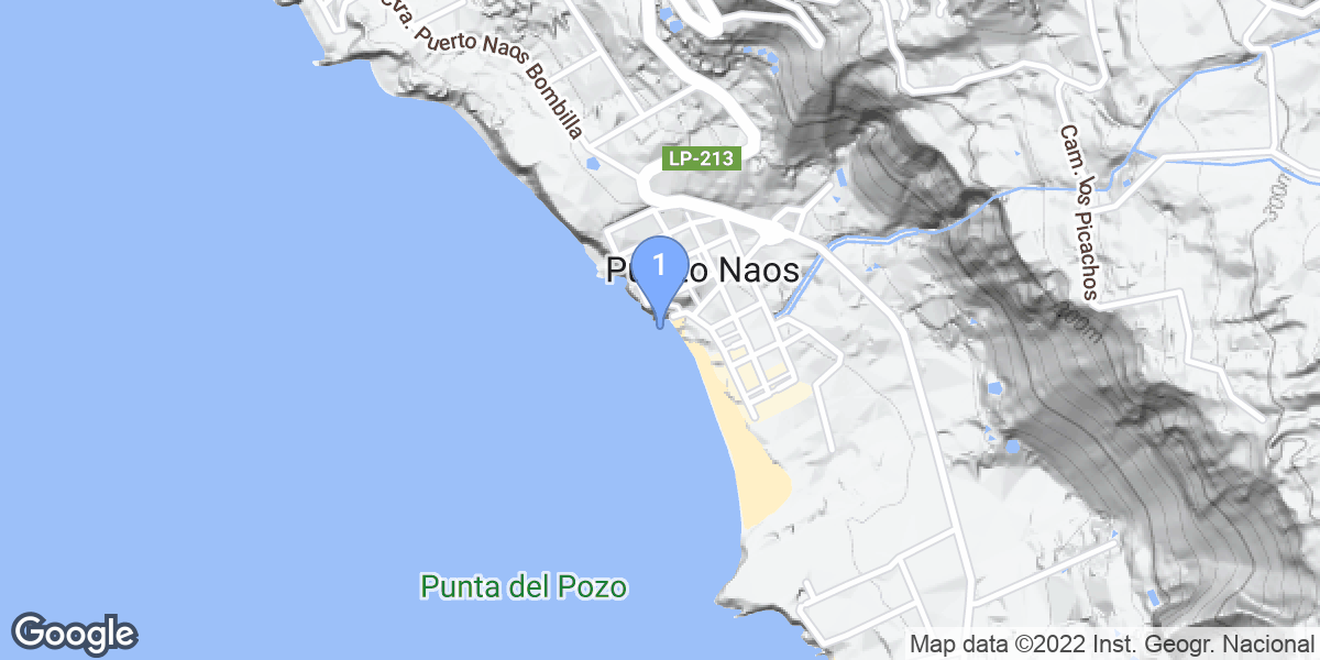 Puerto de Naos dive site map