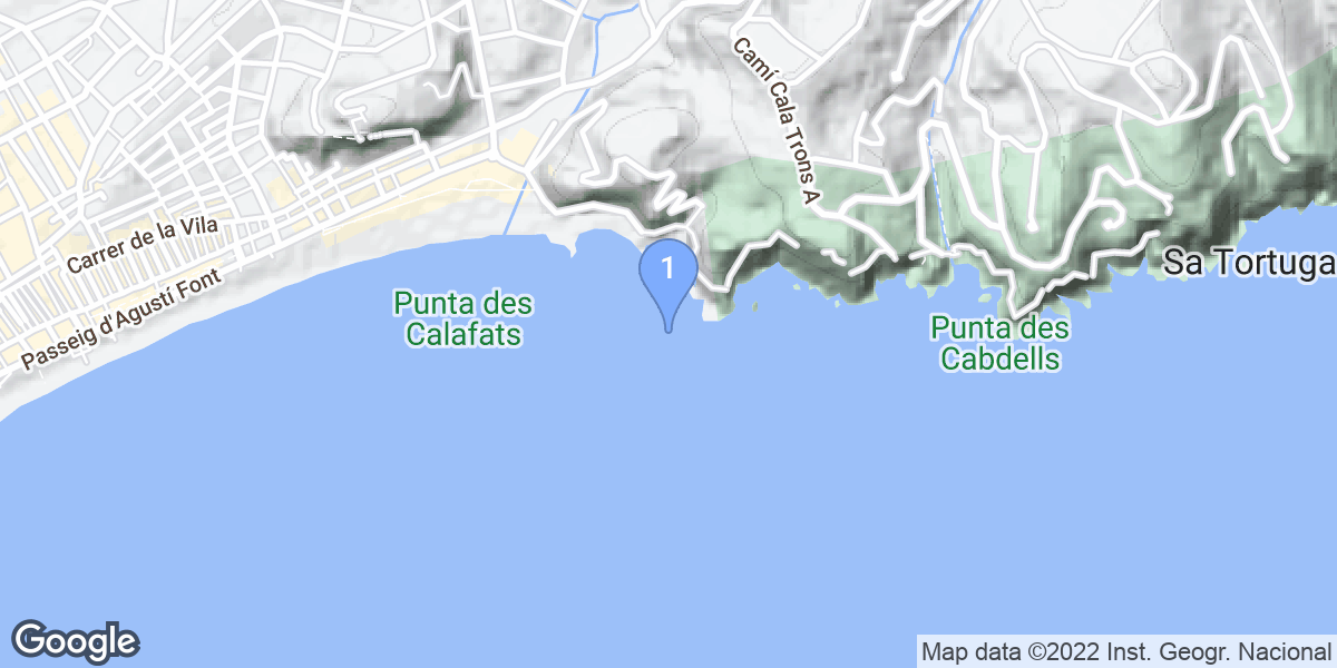 Lloret de Mar dive site map