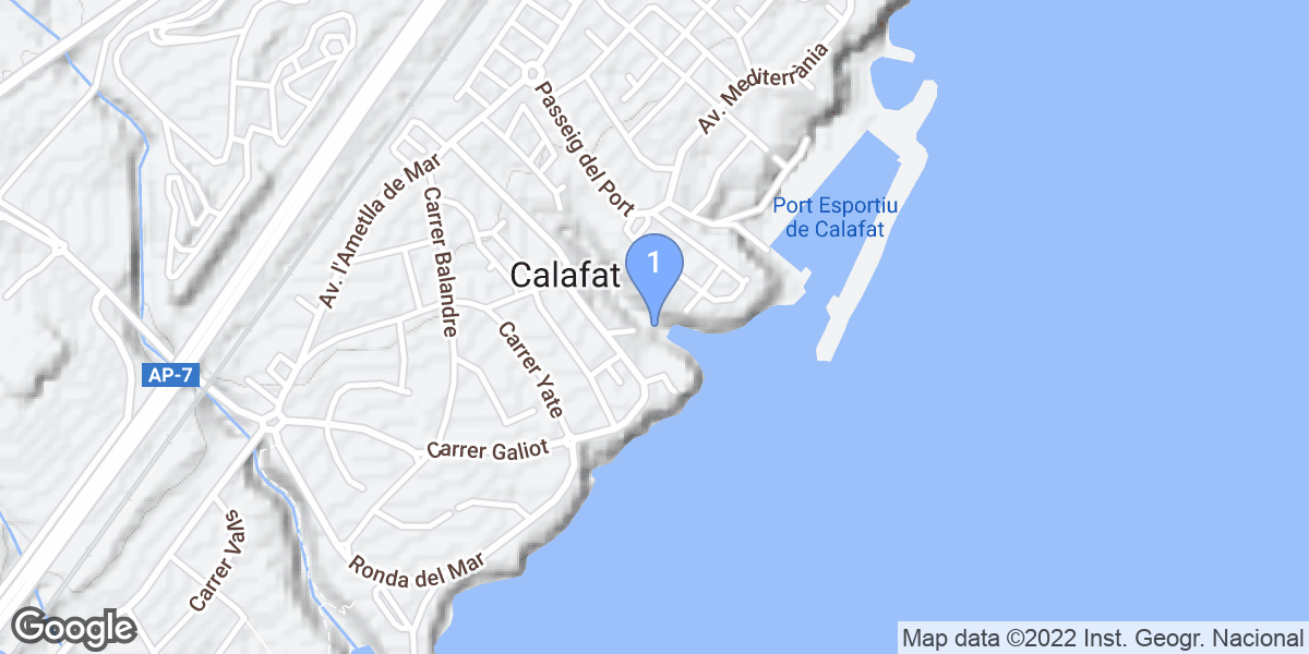 Calafat dive site map