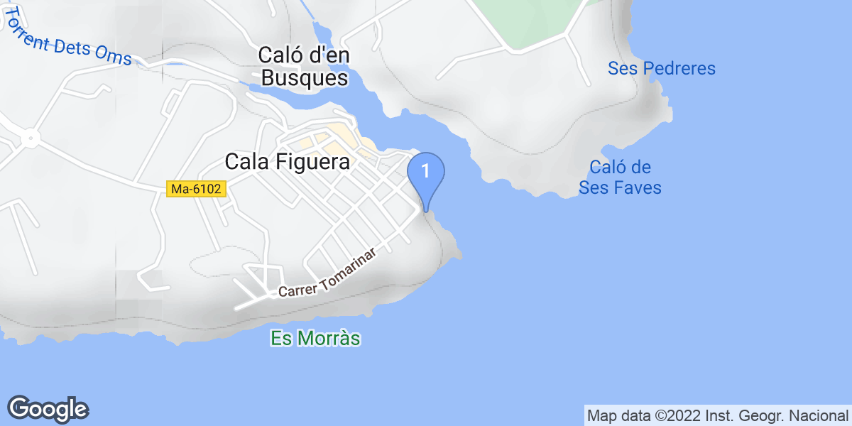 Cala Figuera dive site map