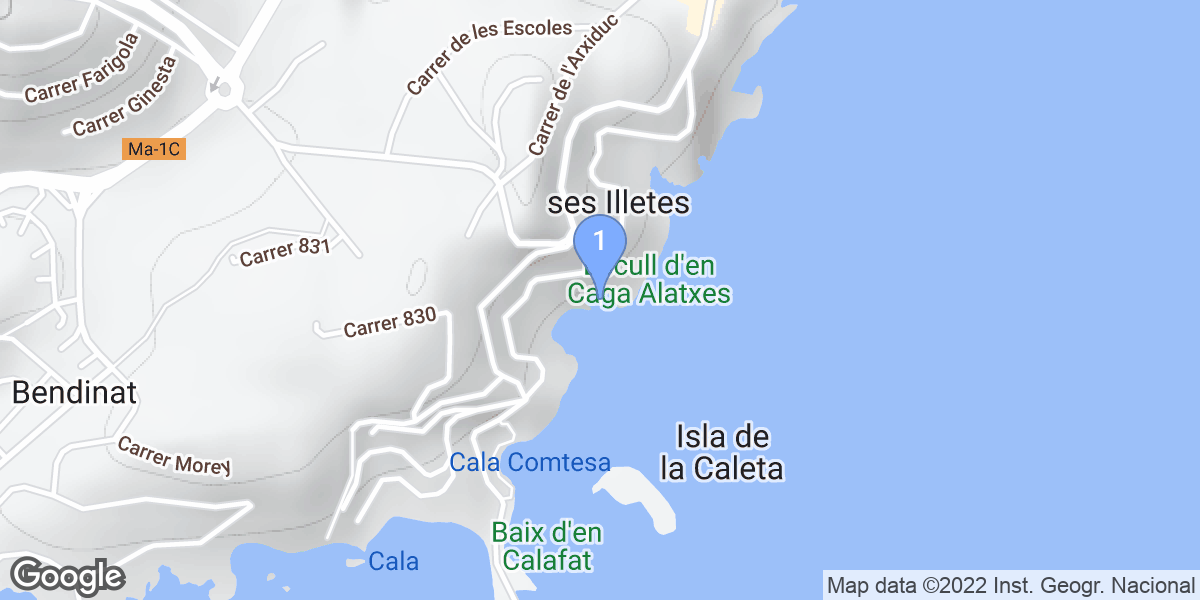 ses Illetes dive site map