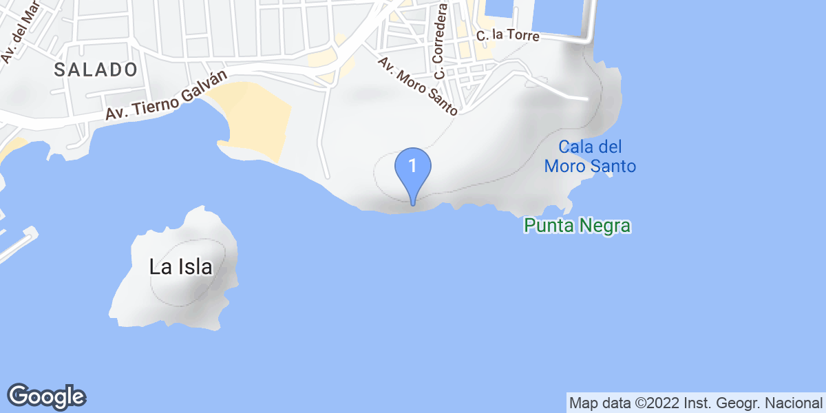 Puerto de Mazarrón dive site map