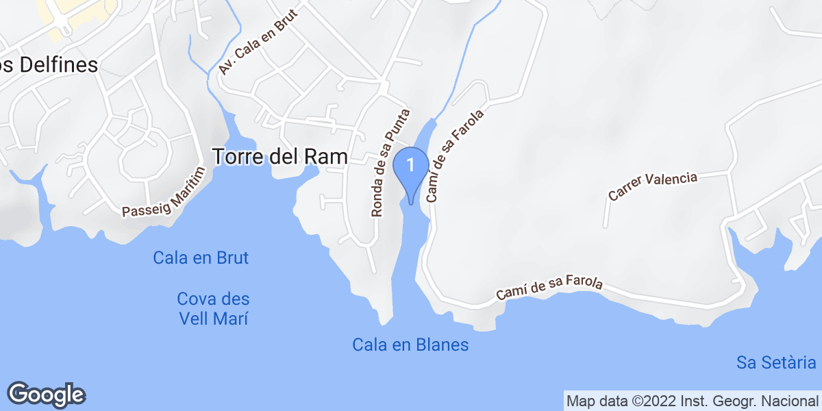 Torre del Ram dive site map