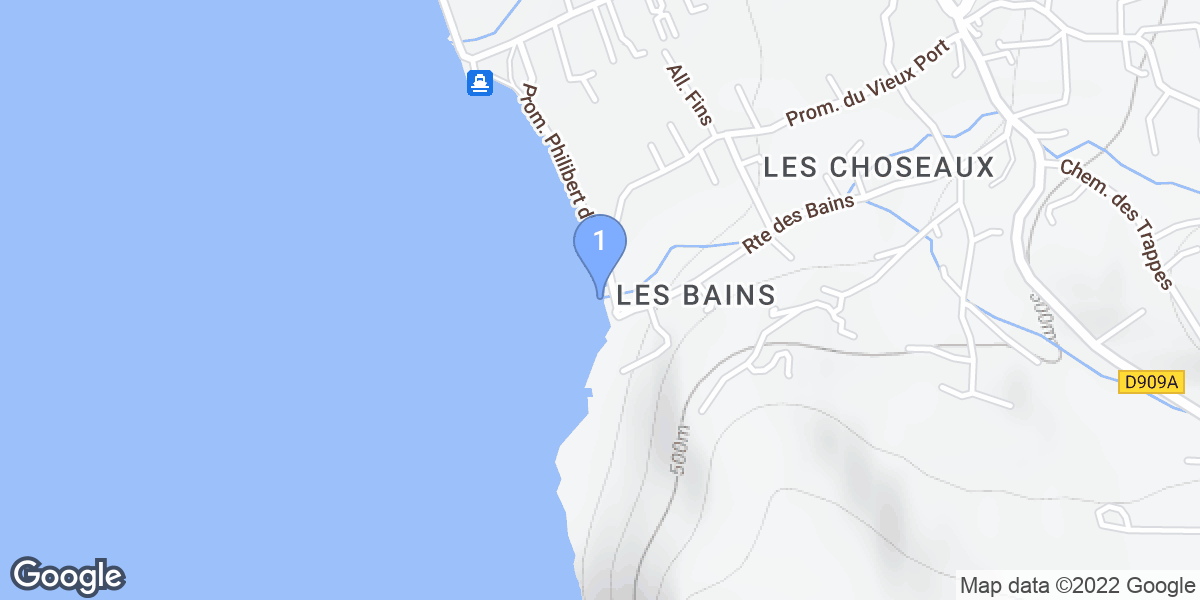 Menthon-Saint-Bernard dive site map