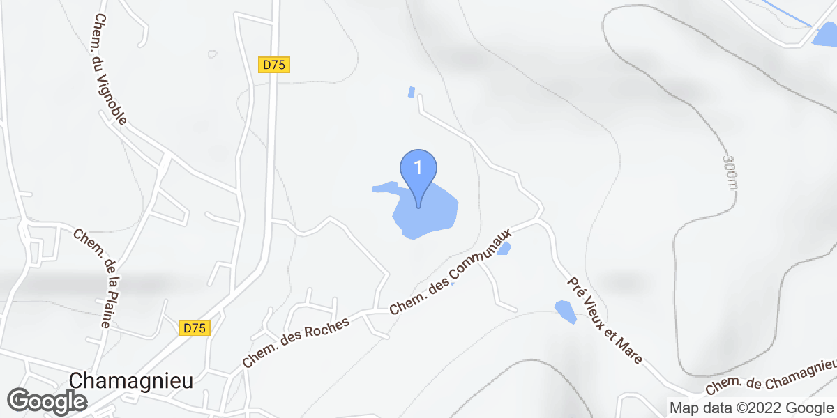 Chamagnieu dive site map