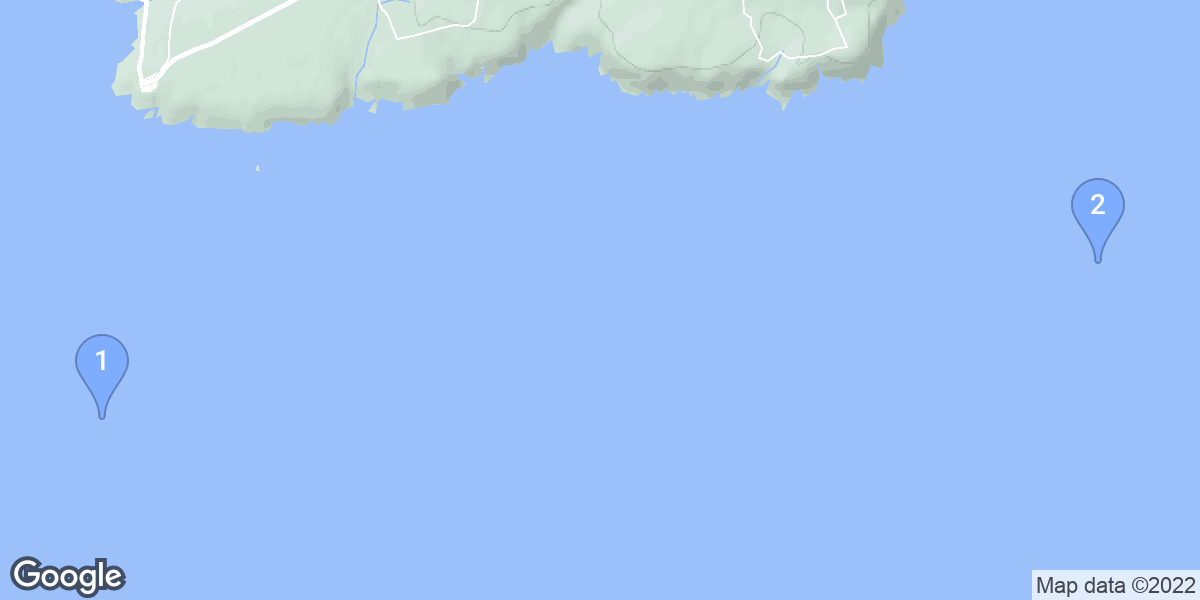 Plougonvelin dive site map