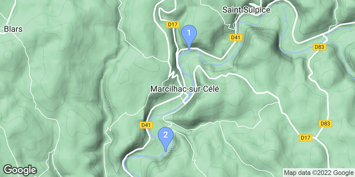 Marcilhac-sur-Célé dive site map