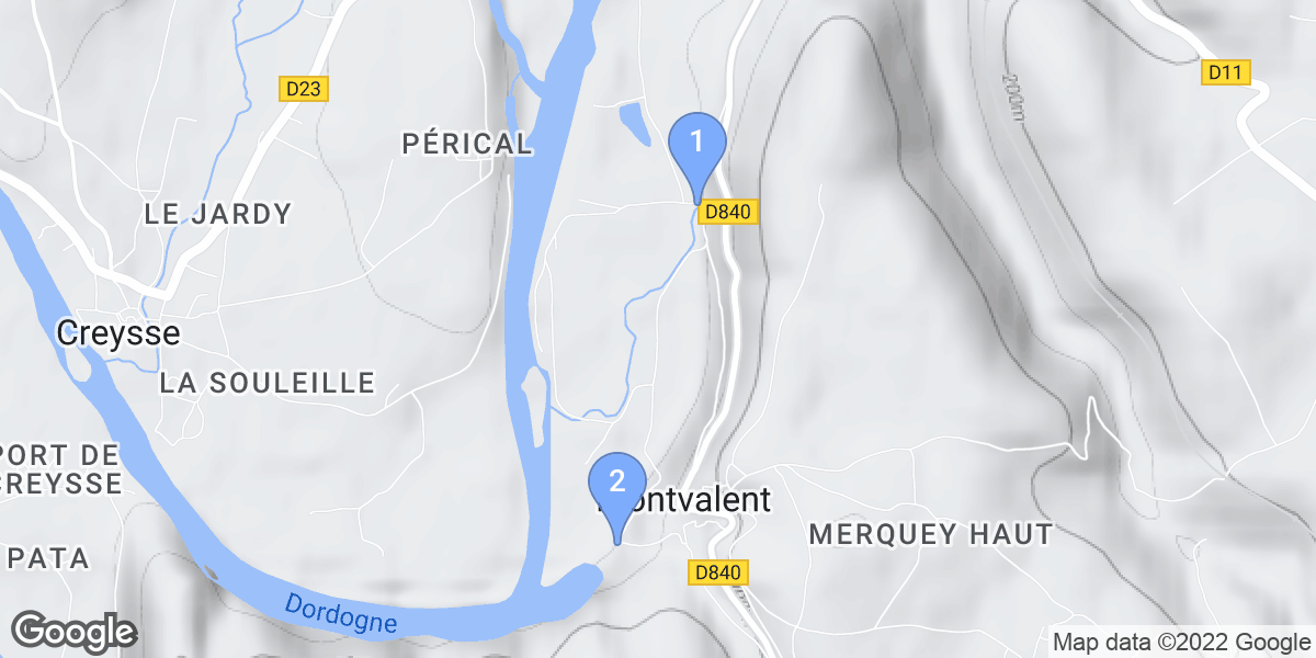 Montvalent dive site map