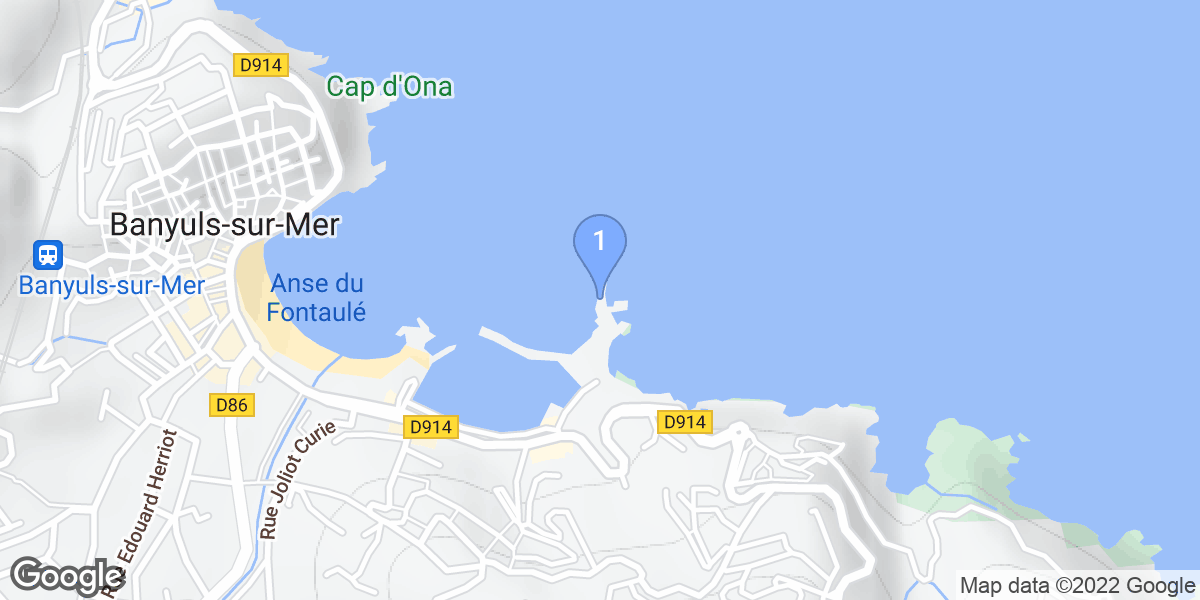 Banyuls-sur-Mer dive site map