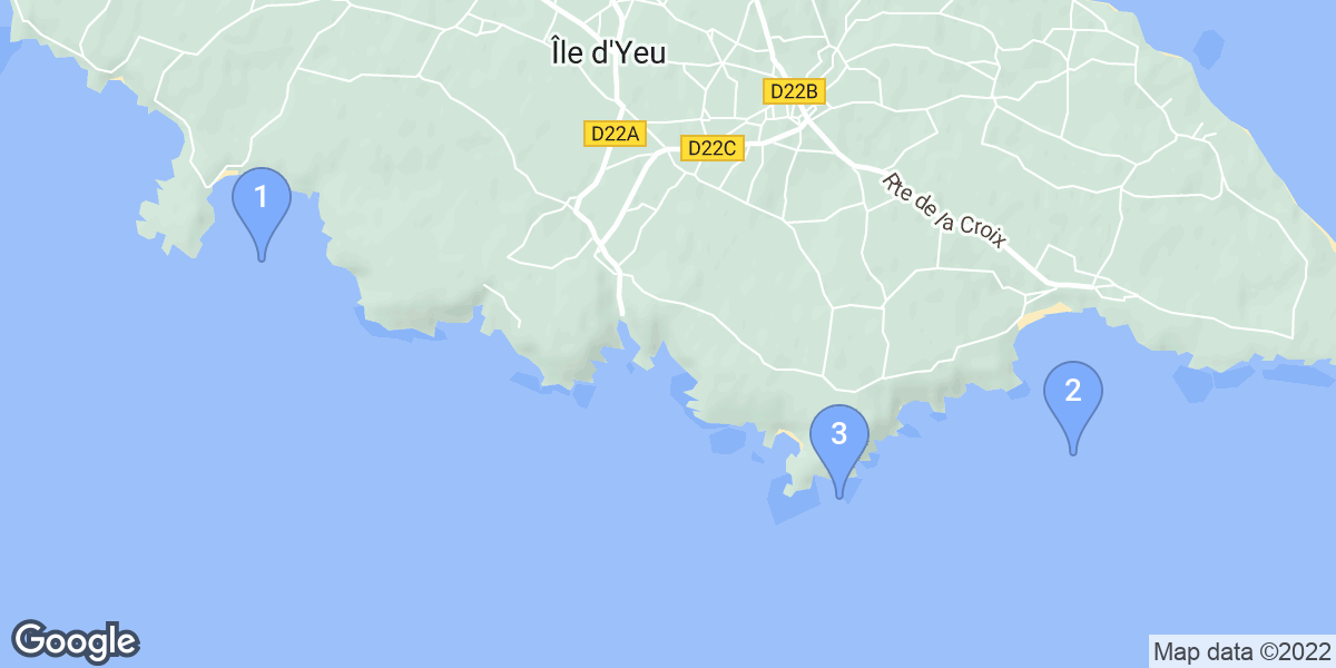 Île d'Yeu dive site map