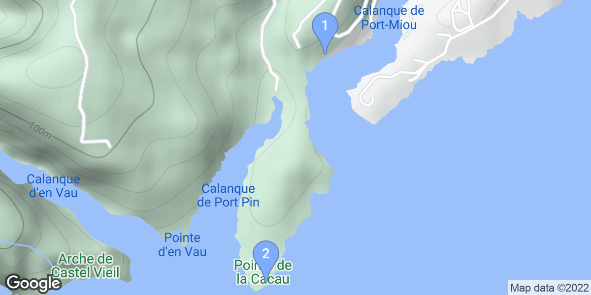 Cassis dive site map