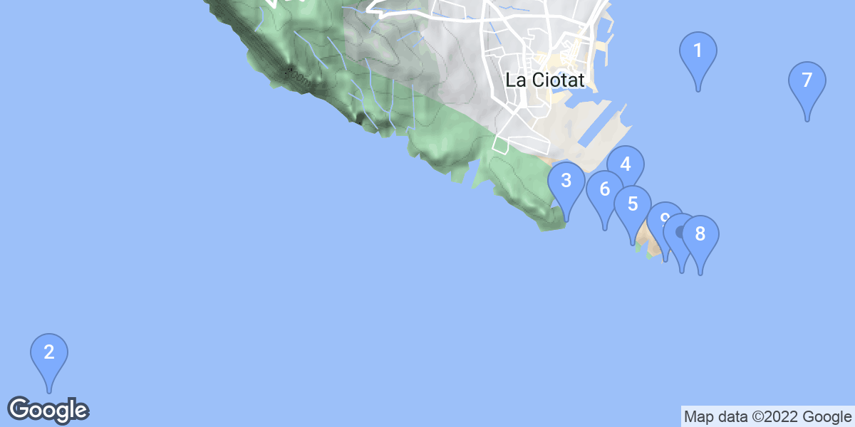 La Ciotat dive site map