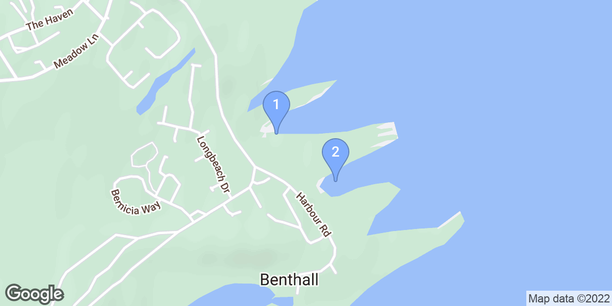 Beadnell dive site map