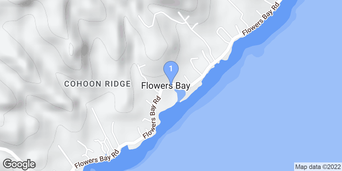 Flowers Bay dive site map