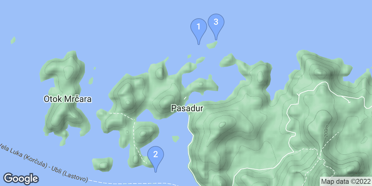 Pasadur dive site map