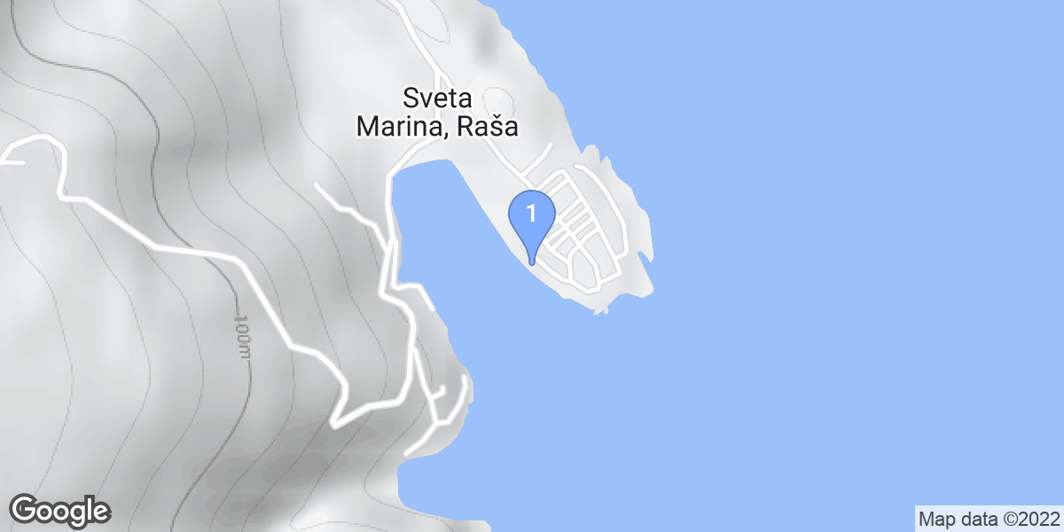 Sveta Marina dive site map