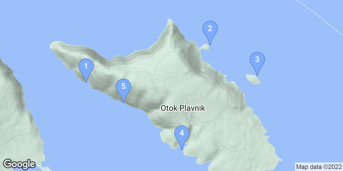 Krk dive site map