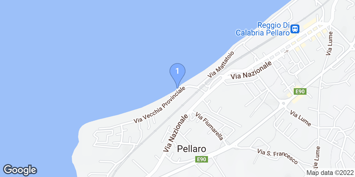 Pellaro dive site map