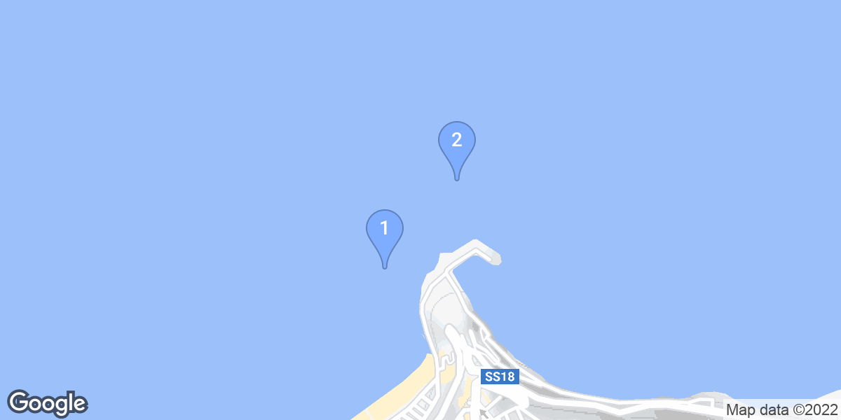 Scilla dive site map