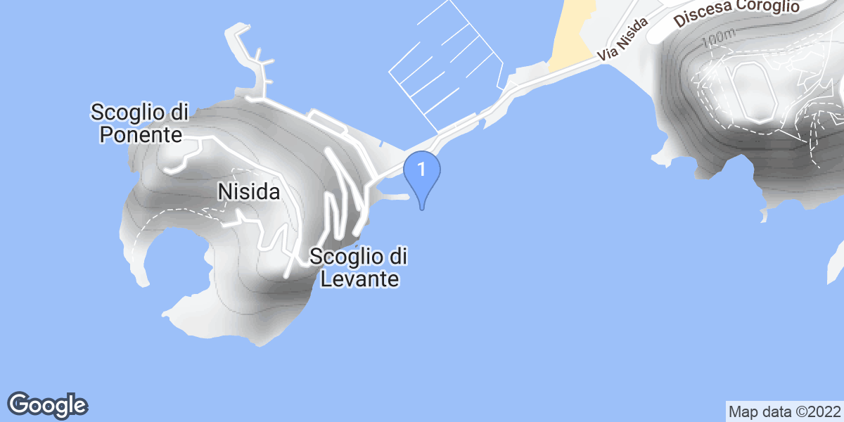 Napoli dive site map