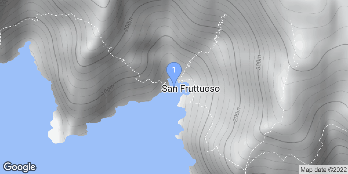 San Fruttuoso dive site map