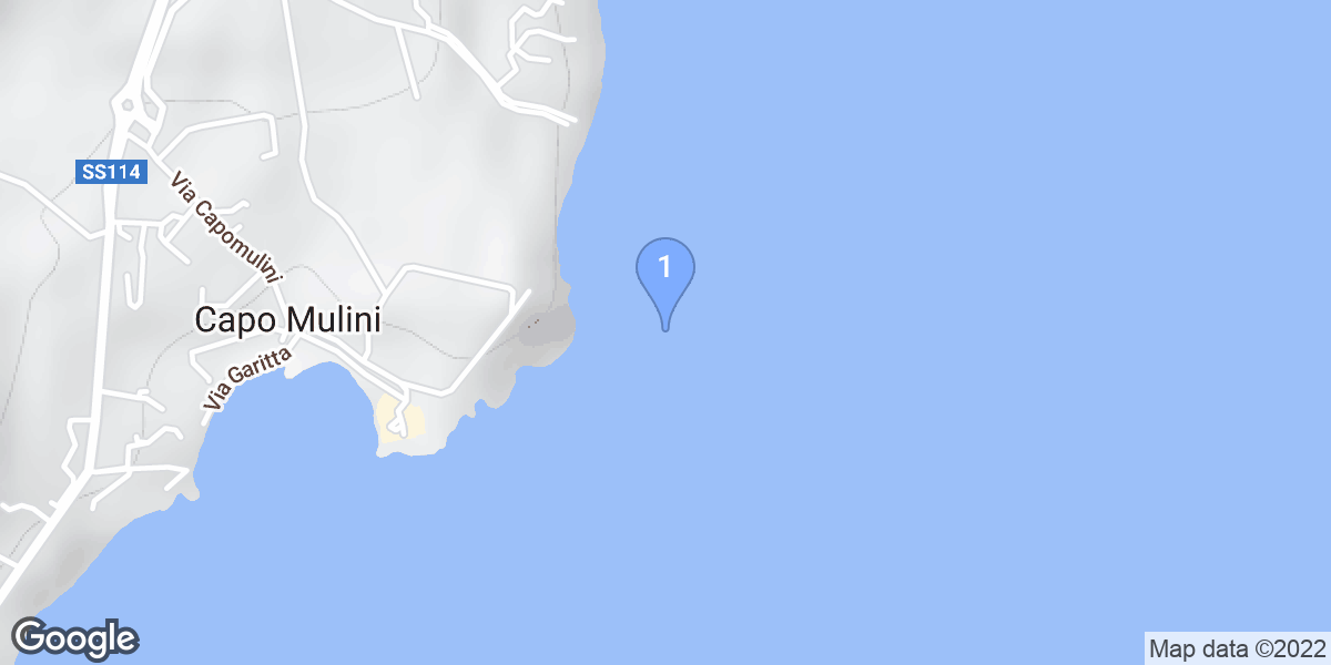 Capo Mulini dive site map