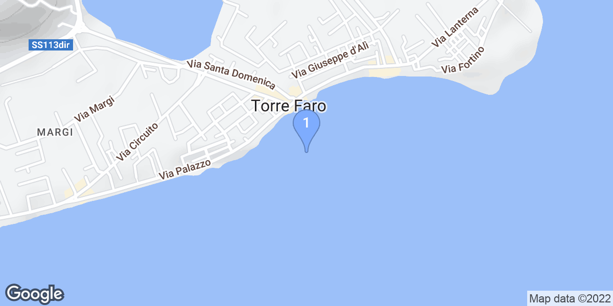 Torre Faro dive site map