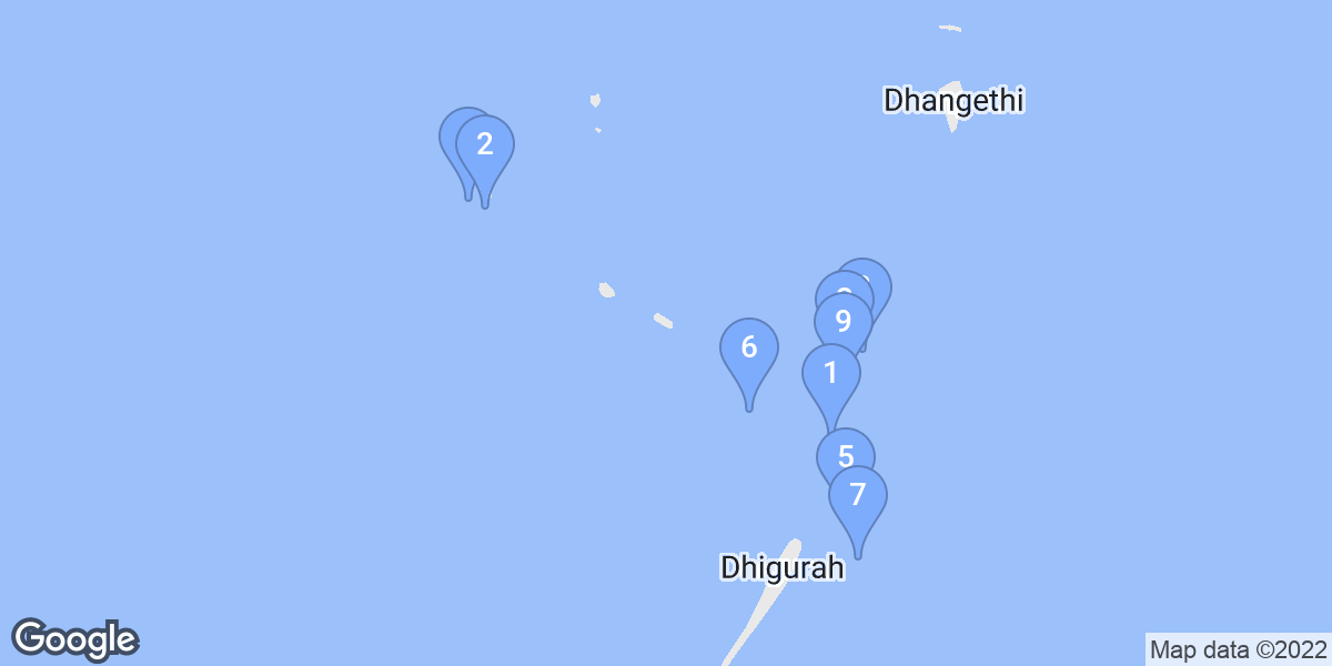 Dhigurah dive site map