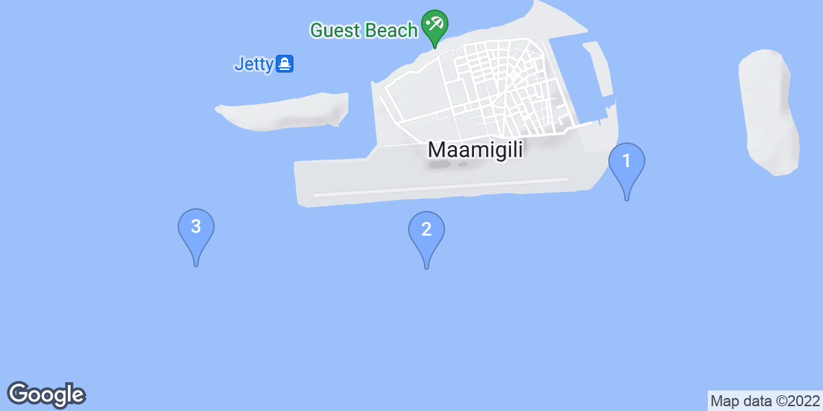 Maamigili dive site map