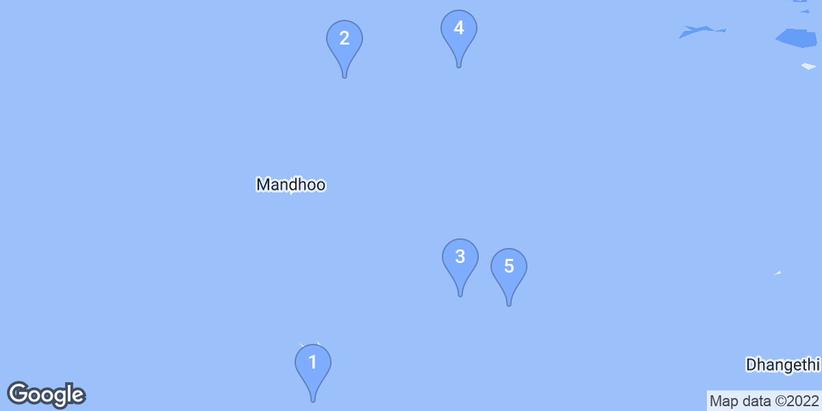 Mandhoo dive site map