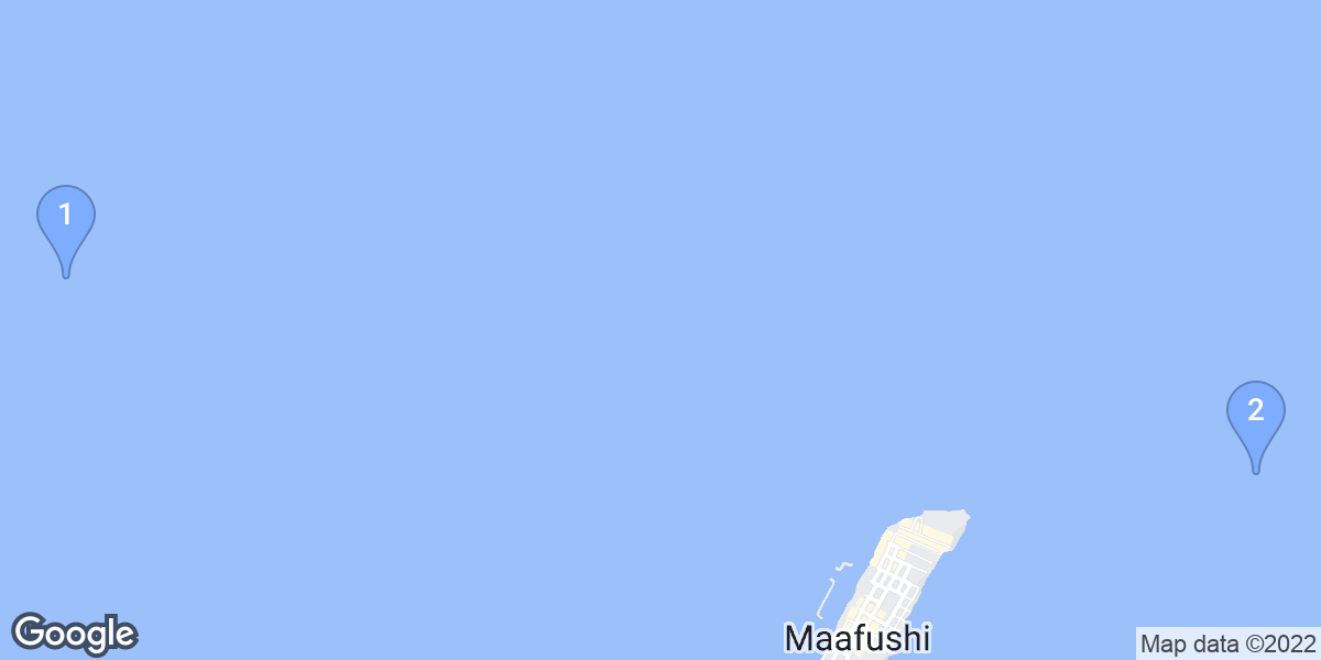 Maafushi dive site map