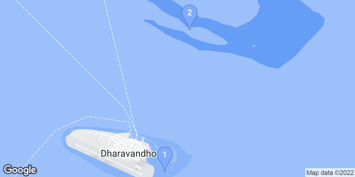 Dharavandhoo dive site map