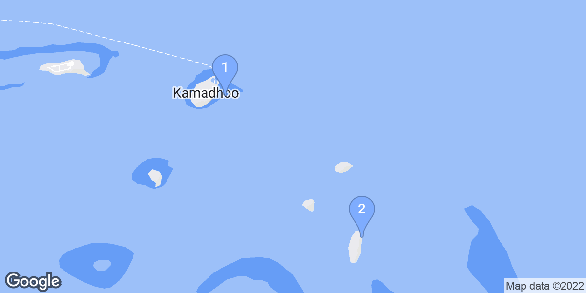 Kamadhoo dive site map