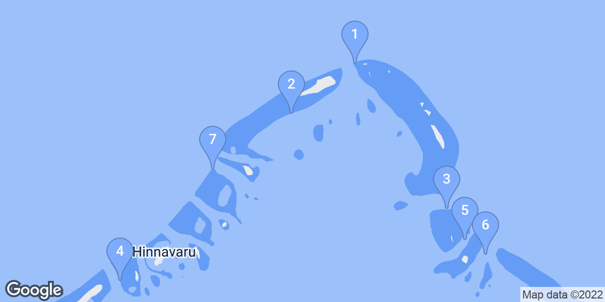 Hinnavaru dive site map