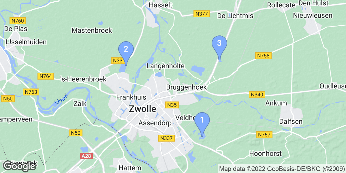 Zwolle dive site map