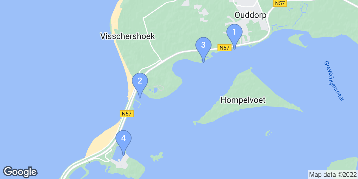 Ouddorp dive site map