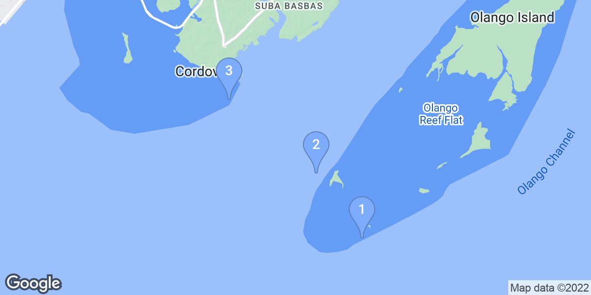Cordova dive site map