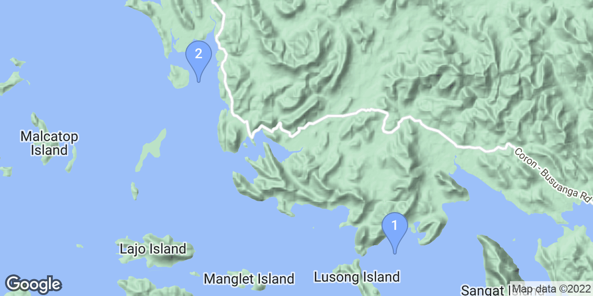 Busuanga dive site map